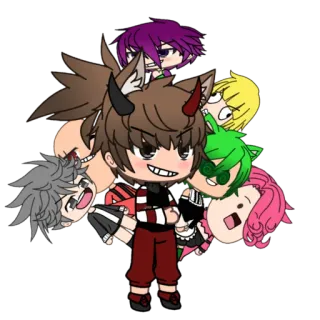 😮 Anime, Karakter, Gacha, Kartun telegram sticker