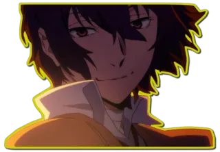 🙂 Dazai Osamu Bungou Stray Dogs Anime, Bungou Stray Dogs, Dazai Osamu, Postać, Naklejka telegram sticker