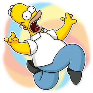 🤪 Homer Simpson The Simpsons Homer Simpson, Personnage de dessin animé, Drôle, Animation, Série TV, Les Simpson telegram sticker