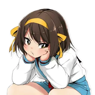 😒 Anime, Mädchen, Süß, Manga, Charakter, Haruhi telegram sticker
