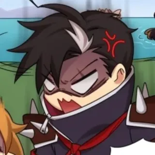 😡 Anime, Manga, Enojado, Personaje, Dibujo animado telegram sticker