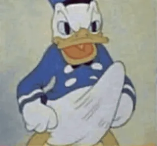 🍆 Donald Duck การ์ตูน, ดิสนีย์, โกรธ, เป็ด telegram sticker