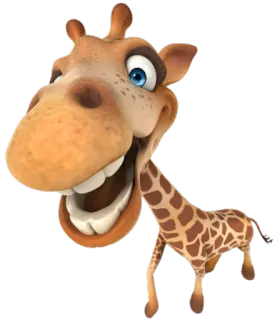 😅 Giraffe, Cartoon, Tier, Süß, Lustig telegram sticker