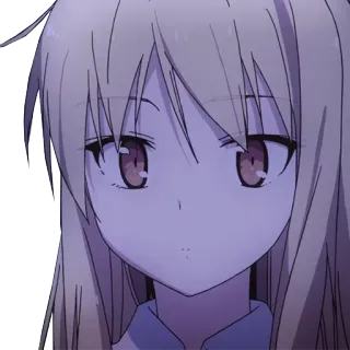 😶 Anime, Kreskówka, Dziewczyna, Blond włosy telegram sticker
