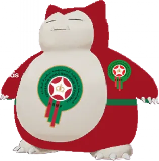 🟥 Snorlax Snorlax, Pokémon, Marruecos, bandera, fútbol, deporte telegram sticker