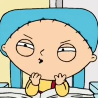 😲 Stewie Griffin Family Guy Stewie Griffin, Family Guy, Cartoon, Baby, Figur telegram sticker
