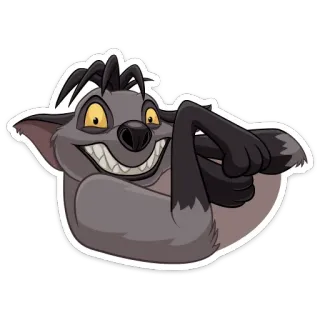 ☺️ Shenzi The Lion King Гиена, Дисней, Мультфильм, Злодей, Смех telegram sticker