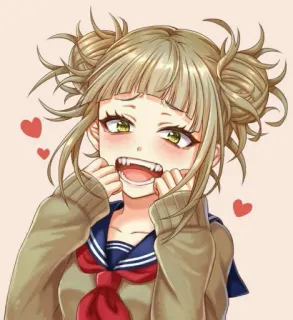 🧧 Himiko Toga My Hero Academia Anime, Manga, Villano, Toga, Himiko, Yandere telegram sticker