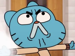 😠 Gumball Watterson The Amazing World of Gumball Kartun, Kucing, Marah, Acara TV, Lucu telegram sticker