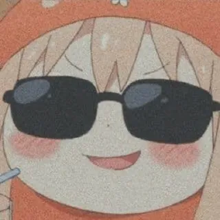😎 animé, dessin animé, lunettes de soleil, cool, mignon whatsapp sticker