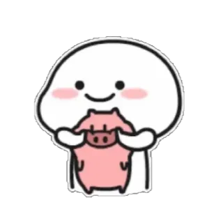 🐷 cartoon, cute, character, pig, sticker, kawaii, adorable telegram sticker