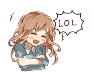 😂 LOL lol, anime, cartoon, funny, laugh telegram sticker