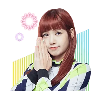 🙏 Lisa kpop, sängerin, lisa, blackpink, girlgroup, blumen whatsapp sticker
