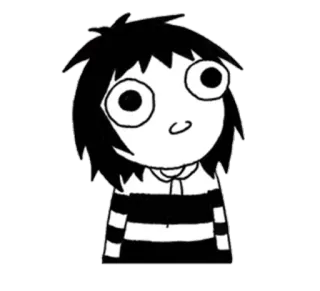 🔮 desenho animado, adesivo, personagem, ilustração, preto e branco, desenho telegram sticker