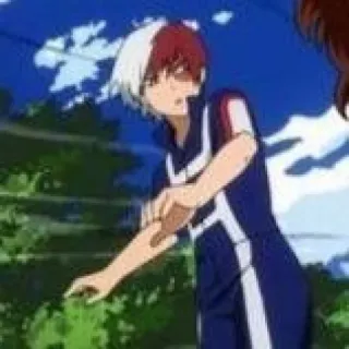 ❄️ Shoto Todoroki My Hero Academia Anime, Postać, Shoto Todoroki, My Hero Academia telegram sticker