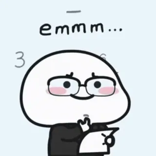 😂 emmm... pensando, emoji, ponderando, desenho animado, expressão, emoticon whatsapp sticker