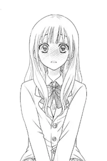 😳 chica anime, uniforme escolar, avergonzada, linda, manga telegram sticker