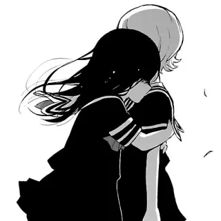 🥰 Anime, Mangá, Abraço, Amigos, Garotas telegram sticker