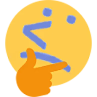 🤔 thinking, emoji, question, pondering, thoughtful telegram sticker