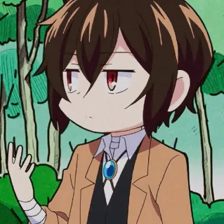 🥀 Osamu Dazai Bungou Stray Dogs Anime, Manga, Dazai, Bungou Stray Dogs, Cartoon, Chibi, Osamu Dazai whatsapp sticker