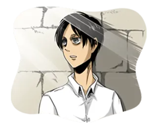 🌝 Eren Yeager Attack on Titan Anime, Personagem, Eren Yeager, Attack on Titan, Mangá telegram sticker