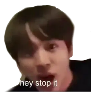 🙂 hey stop it 사람, 얼굴, 정지, kpop whatsapp sticker