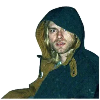 😢 Kurt Cobain músico, cantante, grunge, kurt cobain, nirvana telegram sticker