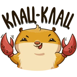 🐙 MAAKYY 仓鼠, 螃蟹, 搞笑, 动物, 生物, 卡通 whatsapp sticker