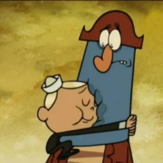 ❤️ Flapjack The Marvelous Misadventures of Flapjack Flapjack, Kapitan Knuckles, Cartoon Network, animowany, przyjaźń telegram sticker