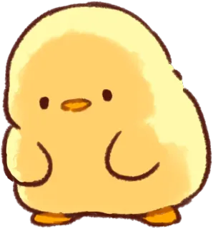😐 anak ayam, burung, hewan, imut, kuning, kartun telegram sticker
