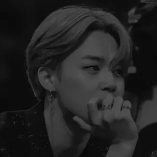 🖇 Park Jimin Park Jimin, BTS, K-Pop, cantante, monocromo, ídolo whatsapp sticker