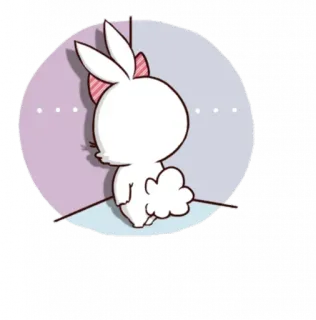 🙆‍♀ coelho, fofo, animal, desenho animado, kawaii telegram sticker