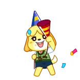 🎉 Isabelle Animal Crossing Animal Crossing, Isabelle, Video game, Pesta, Perayaan, Lucu, Anjing whatsapp sticker