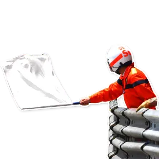 ⚪ carreras, bandera, blanco, automovilismo, seguridad whatsapp sticker