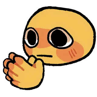 🌝 Emoji, Meme, Zaniepokojony, Nerwowy, Błagalny, Słodki telegram sticker
