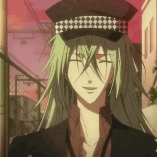 😄 Anime, Charakter, Hut, Lächeln telegram sticker