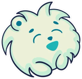 😂 fluffy, cute, cartoon, animal, kawaii, character telegram sticker