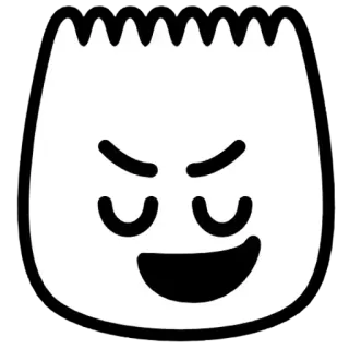 😼 Dibujo animado, Personaje, Minimalista, Emoji telegram sticker