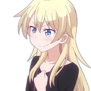 👊 Anime, Garota, Loira, Desenho animado, Mangá, Personagem telegram sticker