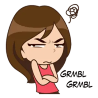 😤 Grrr! Grrr! angry, cartoon, annoyed, grumpy, upset, grr telegram sticker