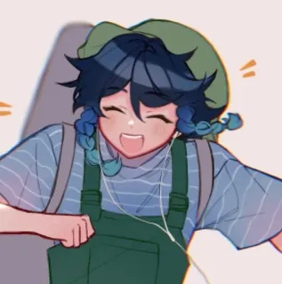 🌟 Venti Genshin Impact Anime, Gra wideo, Słodkie, Fanart, Genshin Impact telegram sticker