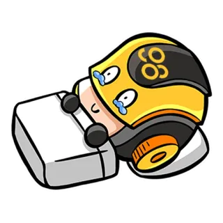 😰 Roboter, traurig, weinend, Cartoon, Illustration, Figur telegram sticker