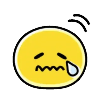 🤗 Эмодзи, Грустный, Плачущий, Лицо, Желтый, Эмоция, Слезы whatsapp sticker