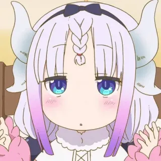 ☁️ Kanna Kamui Miss Kobayashi's Dragon Maid Anime, Carino, Drago, Kanna, Kanna Kamui, Miss Kobayashi's Dragon Maid, Cartone animato telegram sticker