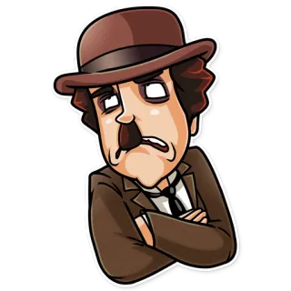 🙄 Charlie Chaplin Charlie Chaplin, comediante, cine mudo, sombrero, bigote, actor whatsapp sticker