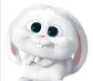 🥺 Snowball The Secret Life of Pets bunny, rabbit, cute, fluffy, animal, cartoon telegram sticker