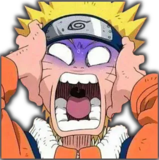 😱 Naruto Uzumaki Naruto anime, manga, naruto, shock, cartoon telegram sticker