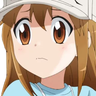 🙁 Platelet Cells at Work! Anime, Cells at Work!, Plaqueta, Fofo, Kawaii, Desenho animado telegram sticker