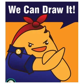 👊 We Can Draw It! zeichnung, illustration, cartoon, kunst, wir schaffen das telegram sticker