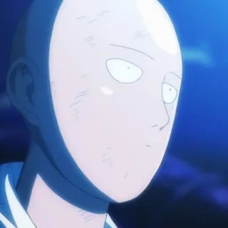 😐 Saitama One-Punch Man Anime, One Punch Man, Saitama, Eroe, Combattente, Pelato telegram sticker